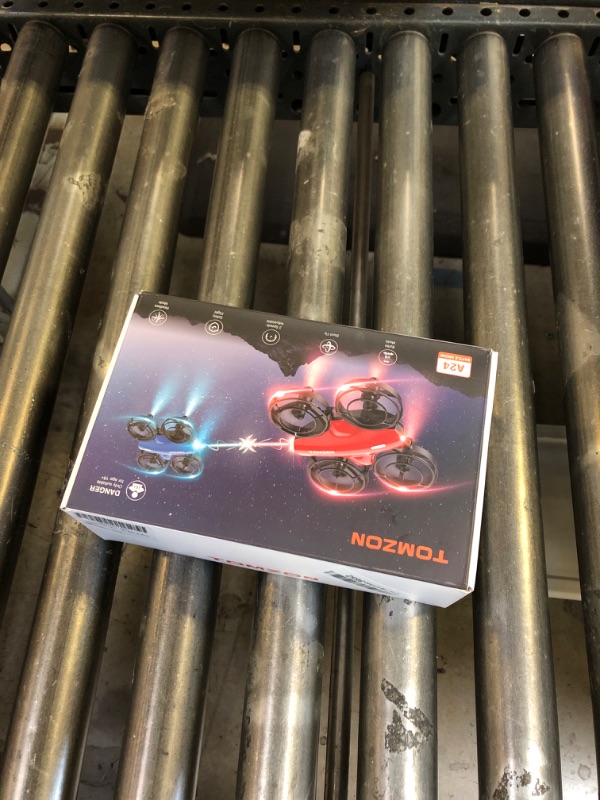 Photo 1 of TOMZON A24 Mini Drone for Kids with Battle Mode, Kids Drone with Throw to Go, High Speeds Rotation, Self Spin & 3D Flip, RC Quadcopter with Altitude Hold, Headless Mode, 4 Batteries, Red & Blue 2 Pack