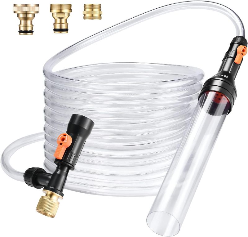 Photo 1 of Gravel Vacuum for Aquarium Water Changer Fish Tank Cleaning Tools,Siphon Universal Quick Pump Aquarium Water Changing (30ft)
