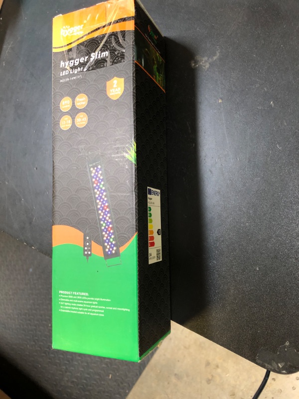Photo 1 of hygger 14W LED Aquarium Light, 12-18 Inch Fish Tank Light with Timer Auto On/Off, Sunrise Sunset Mode, Adjustable Brightness and Colors, Full Spectrum Light with Extendable Brackets for Freshwater