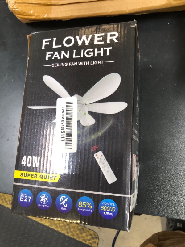 Photo 1 of QIHANS 2 in 1 Socket Ceiling Fan with Light, 20.5 inch Screw in Small Ceiling Fans, E26/E27 Base Dimmable Light Socket Fan, 3000-6500K LED Light Bulb with Remote for Bedroom Kitchen Garage