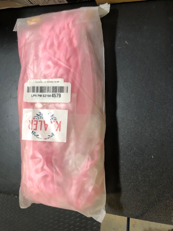 Photo 1 of KRALER 24 Inch Mixed DE Dreadlock Extensions Sets, 3 in 1 20 Strands Synthetic Double Ended Dreads Extensions, Hot Party Pink Hippie Crochet Dreads Style for Girls