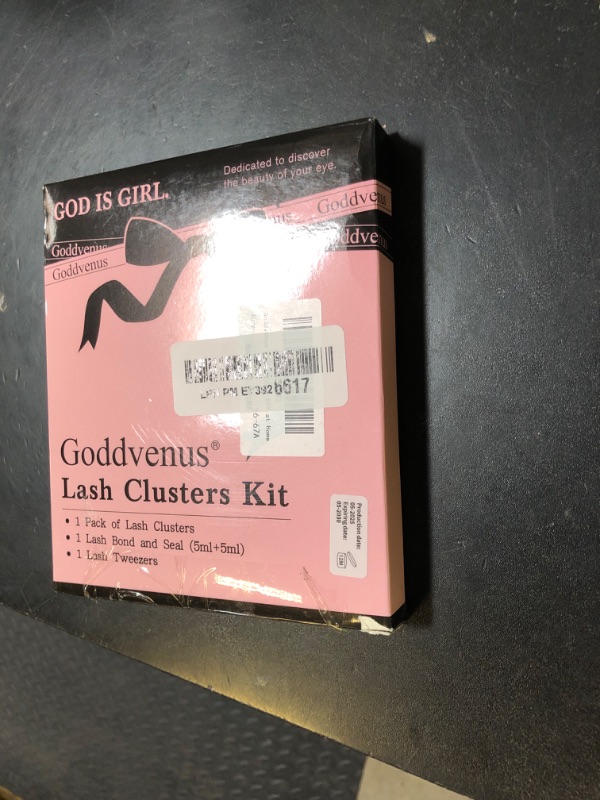 Photo 1 of Goddvenus Wispy Lash Clusters Kit Lash Extension Natural C Curl Fluffy Cluster Eyelash Extensions Individual Lashes Kit with Bottom Lash Clusters Waterproof Bond and Seal DIY at Home