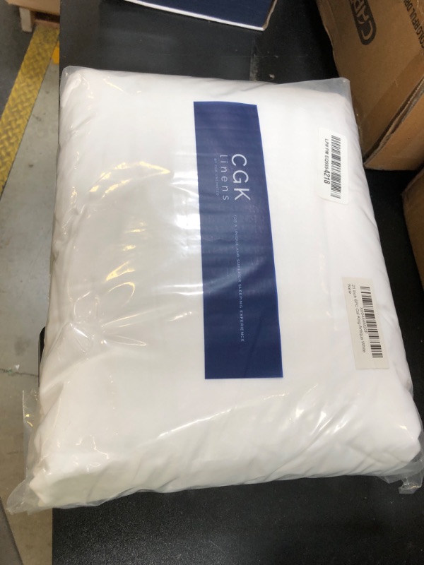 Photo 1 of Extra Deep Cal King Sheet Set - 6 Piece Breathable & Cooling Sheets - Hotel Luxury Bedding Set 18-24 Inch Extra Deep Pockets - Easy Fit, Super Soft, Wrinkle Free & Comfy - Antique White, Cal King Size