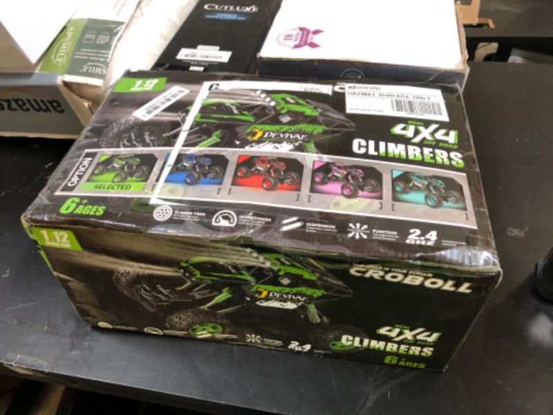Photo 1 of CROBOLL 1:12 Large RC Cars for Boys with Upgraded Lifting Function, 2.4GHz 4WD Remote Control Car Toy Gifts 20km/h Monster Truck for Kids, All Terrain RC Truck for 60Min Play(Green)