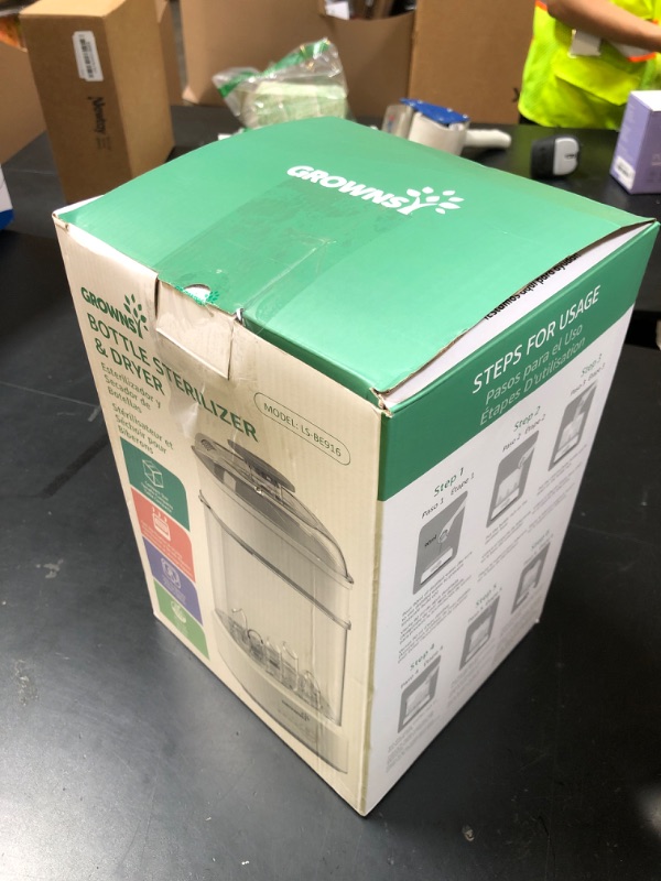 Photo 1 of GROWNSY Bottle Sterilizer and Dryer, Compact Electric Steam Baby Bottle Sterilizer (Esterilizador de Biberones), Bottle Sanitizer for Baby Bottles, Pacifiers, Pump Parts