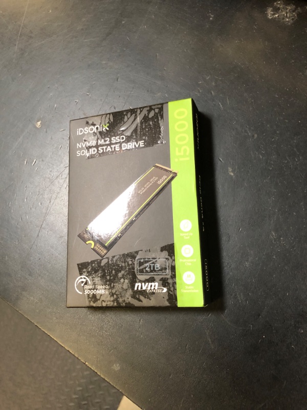 Photo 1 of iDsonix 2TB SSD M.2 2280 PCIe Gen 4x4 NVMe Internal Solid State Drive - Read Speeds up to 5200MB/s, Dynamic QLC Cache, for Video Editing, Rendering, Compatible with Laptop, Desktop - i5000