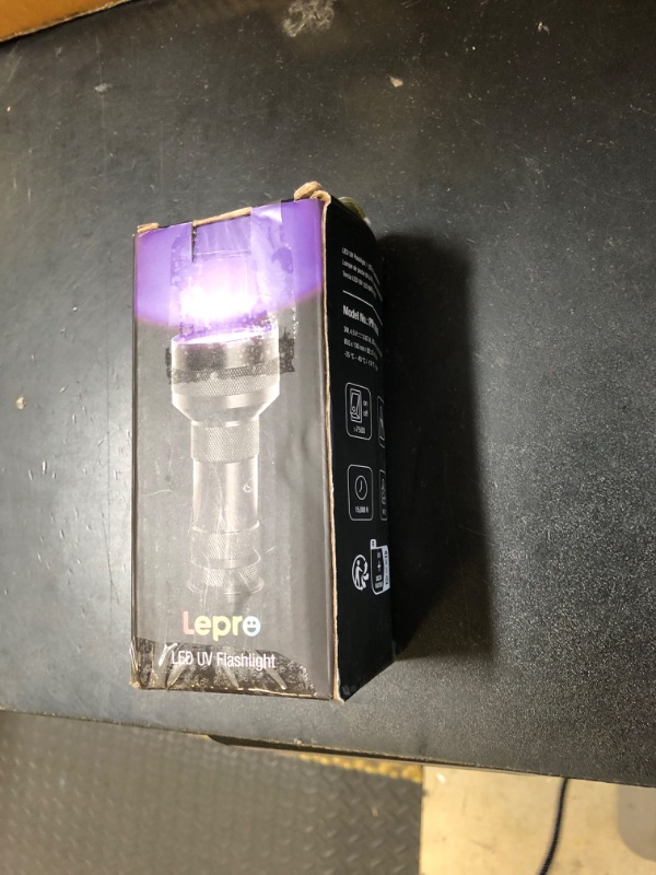 Photo 1 of Lepro 51 LEDs UV Light Handheld Blacklight, UV Flashlight Black Light, 395nm Detector for Pet Urine, Stains, Bed Bug and Scorpions, Battery Not Included