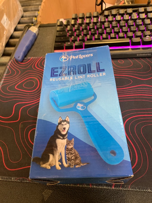 Photo 1 of PetLovers EzRoll Reusable Lint Roller - Sticky for Life & Multi-Purpose Pet Hair, Dust, & Lint Remover for Clothing, Upholstery, & Cars - Sustainable, Washable & Efficient