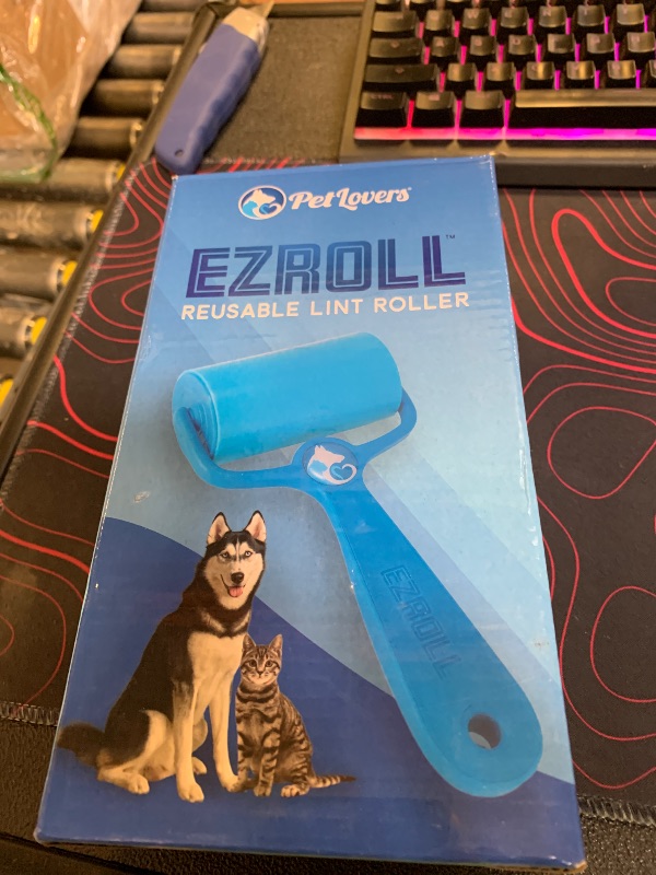 Photo 1 of PetLovers EzRoll Reusable Lint Roller - Sticky for Life & Multi-Purpose Pet Hair, Dust, & Lint Remover for Clothing, Upholstery, & Cars - Sustainable, Washable & Efficient