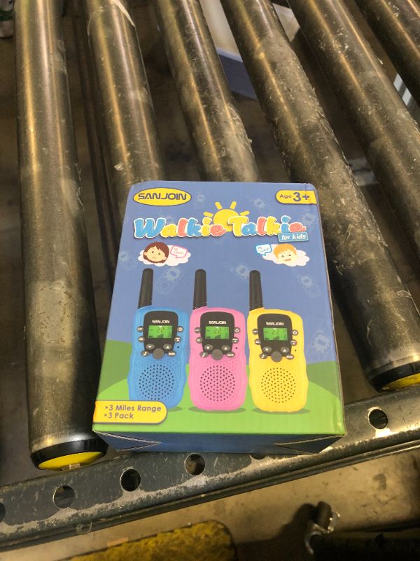 Photo 1 of Walkie Talkies for Kids Toys for Boys Girls 4-6, 3 Miles Range Walkie Talkie to Camping, Outdoor 4 Year Old Girl Birthday Gifts for 3 4 5 6 7 Year Old Boy Girl Gifts Age 6-8 (Blue&Pink&Yellow)