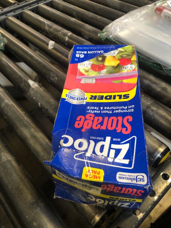 Photo 1 of Ziploc Gallon Food Storage Slider Bags, Power Shield Technology for More Durability, 68 Count