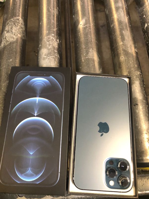 Photo 1 of Apple iPhone 12 Pro Max (512GB, Pacific Blue) [Locked] 
FOR PARTS ONLY
WILL NOT TURN ON