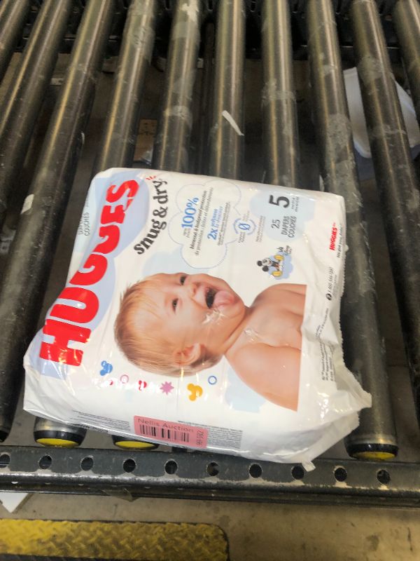Photo 1 of Huggies Size 5 Diapers, Snug & Dry Baby Diapers, Size 5 (27+ lbs), 25 Count, Packaging May Vary