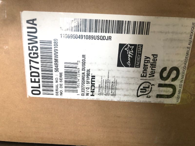 Photo 1 of LG 77-Inch Class OLED evo AI 4K G5 Series Smart TV w/Dolby Atmos, Dolby Vision, HDR10, AI Super Upscaling 4K, Filmmaker Mode, Wow Orchestra, Alexa Built-in (OLED77G5WUA, 2025)