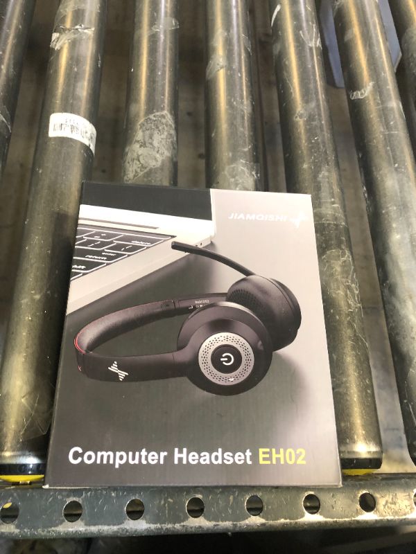 Photo 1 of JIAMQISHI Wireless Headset with AI Noise Cancelling Microphone Bluetooth Headset - Bluetooth V5.2 Headphones with USB Dongle & Mic Mute for Computer/Laptop/PC/iPhone/Android/Cell Phones/Zoom