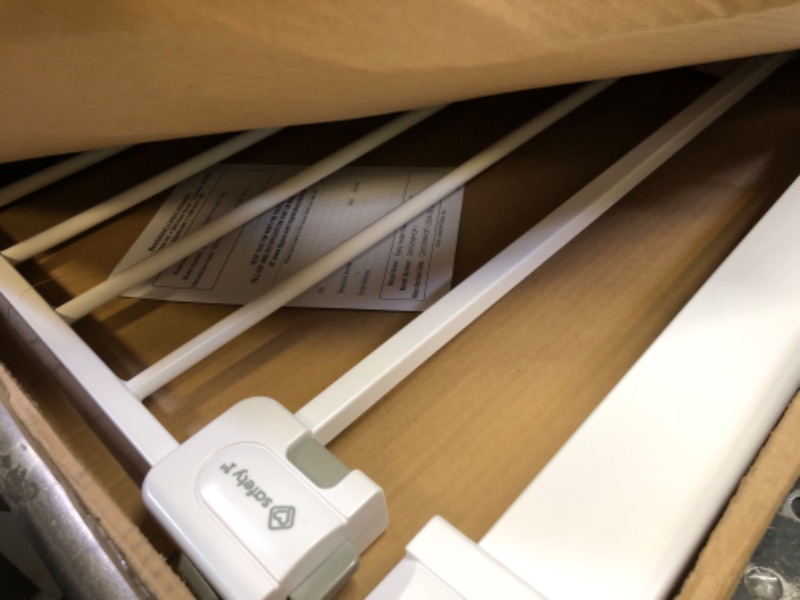 Photo 1 of Safety 1st Easy Install Walk Thru Baby Gate for Doorways, Gate With Door, Dog Gates, Fits 29"-38", Easy Install 28" Tall, White