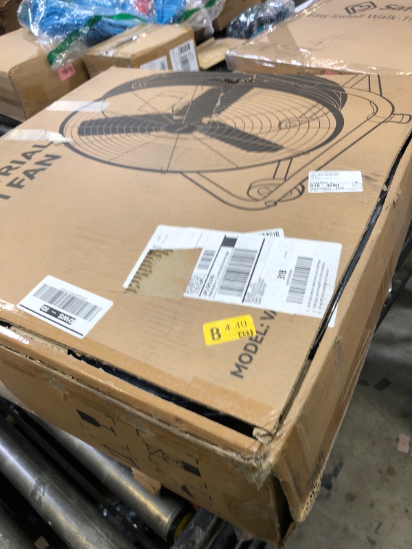 Photo 1 of VAGKRI 24 Inch Industrial Drum Fan, 320W High Velocity Floor Fan, 3 Speed Heavy Duty Metal Air Circulator, 360° Tilt with Casters Handle ETL Standard for Patios, Warehouse, Commercial,Basement