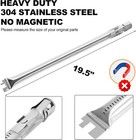 Photo 1 of SafBbcue Genesis E-310 Grill Burner Tube Set 62752 for Weber Genesis 300 Genesis E/S-310/320/330 Series Gas Grills with Front Mounted Knobs (from 2011 and Newer) 304 Stainless Steel 19-1/2" 