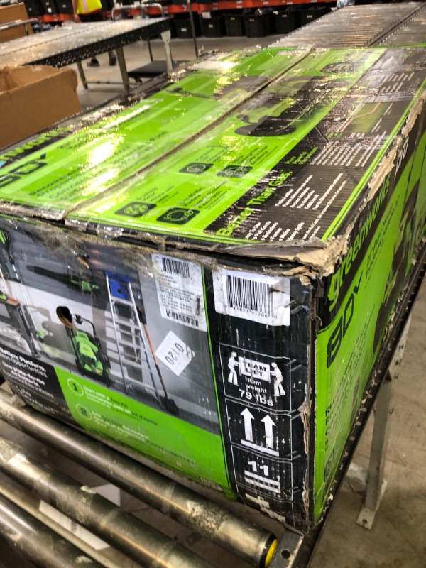Photo 1 of USED----Greenworks 80V 21" Brushless Cordless (Push) Lawn Mower (75+ Compatible Tools), 4.0Ah Battery and 60 Minute Rapid Charger Included