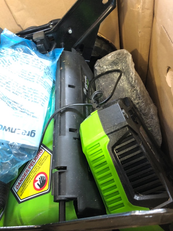 Photo 1 of USED----Greenworks 80V 21" Brushless Cordless (Push) Lawn Mower (75+ Compatible Tools), 4.0Ah Battery and 60 Minute Rapid Charger Included