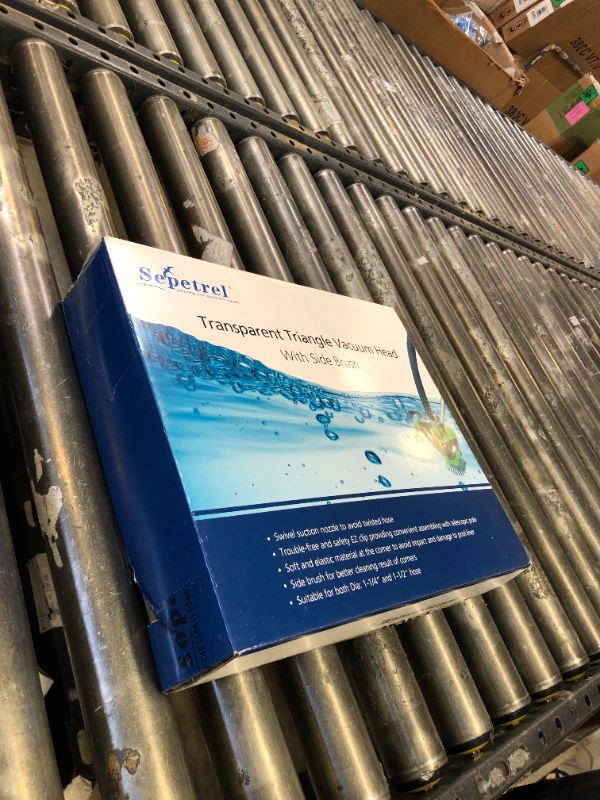 Photo 1 of Sepetrel Upgrade Pool Vacuum Head with Side Brush & Universal Rotatable Hose Adapter,Weighted Triangular Shape(Safe for Vinyl Liner Pool)