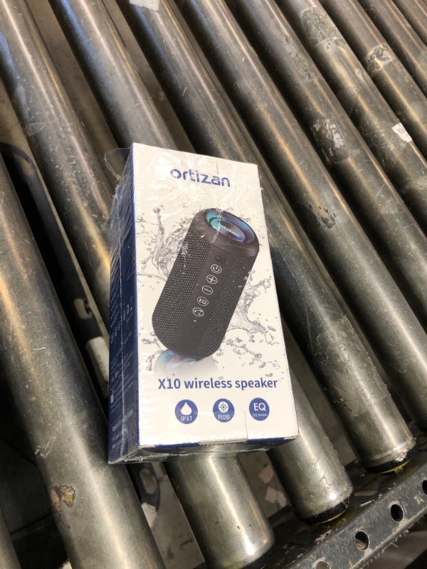 Photo 1 of Ortizan Portable Bluetooth Speaker: IPX7 Waterproof, 24W Loud Sound, Deep Bass, Bluetooth 5.3, LED Lights, Wireless Stereo Pairing, 30H Playtime, for Home/Outdoor/Party/Beach, Birthday Gift (Black)