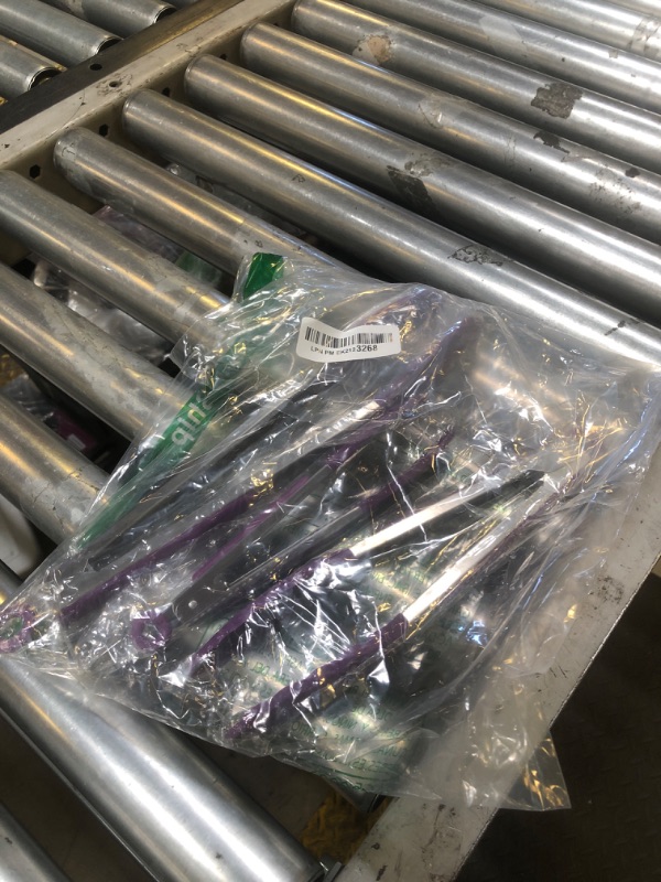 Photo 1 of HOTEC Premium Stainless Steel Locking Kitchen Tongs with Silicon Tips, Set of 3-7", 9" and 12" (Purple)