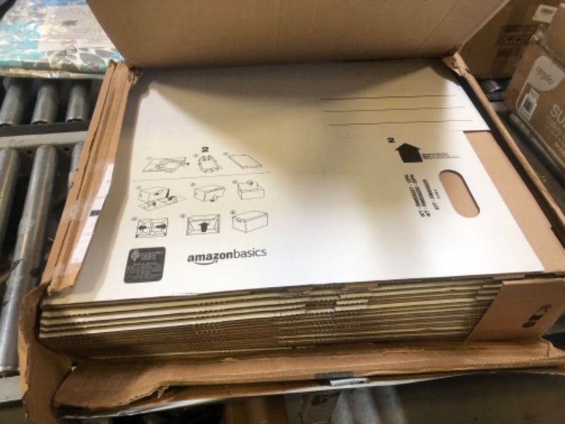 Photo 1 of Amazon Basics Storage/Filing Boxes with Lift-Off Lid - Letter/Legal Size, Sturdy, Easy Assembly, White, 16.2" L x 12.5" W x 10.5" H, Pack of 20