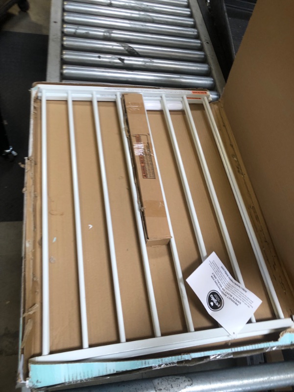 Photo 1 of Regalo 2-in-1 Extra Wide Stairway and Hallway Walk ThroughBaby Safety Gate, Hardware Mounting, White 24"x40.5"x28.5"(Pack of 1)