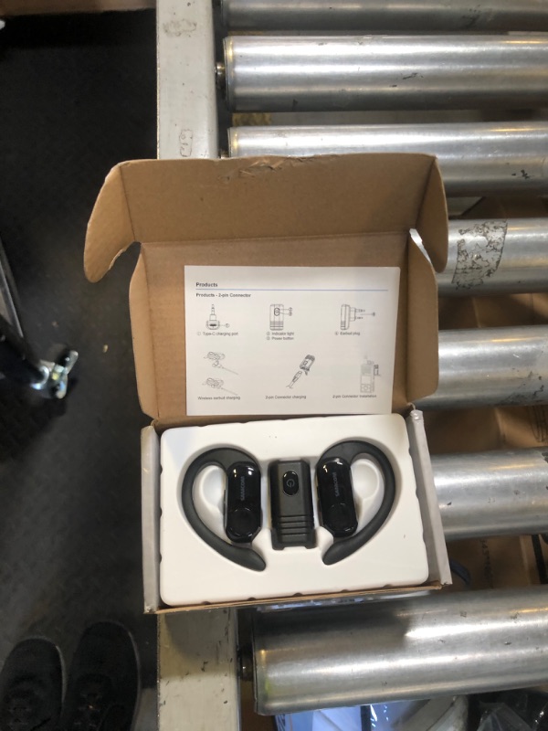 Photo 1 of SAMCOM BTEAR02B Wireless Radio Earpiece with 2 Pin Standard K Head Dongle, 2025 Upgrade Wireless Headset with Mic for FPCN10A/FPCN30A Hands-Free Walkie Talkie (Radios Not Included)