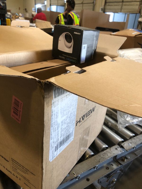 Photo 1 of H.VIEW 4K Security Camera System, 4pcs H.265 PoE Wired Turret Cameras with Person Detection, 4K/8MP 8CH NVR with 3TB HDD for 24-7 Recording,Trigger Color Night Vision, Email Alert, AI Human