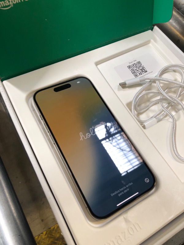 Photo 1 of Apple iPhone 15 Pro, 256GB, Natural Titanium - Unlocked (Renewed Premium)