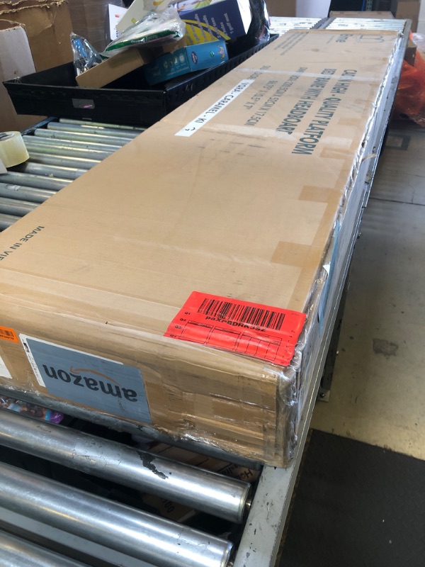 Photo 1 of Bme Caden King Size Bed Frame and Adjustable Headboard, 15 Inch Mid Century Retro Style - Solid Acacia Wood - No Box Spring Needed - 12 Strong Wood Slat Support - Easy Assembly - Caramel