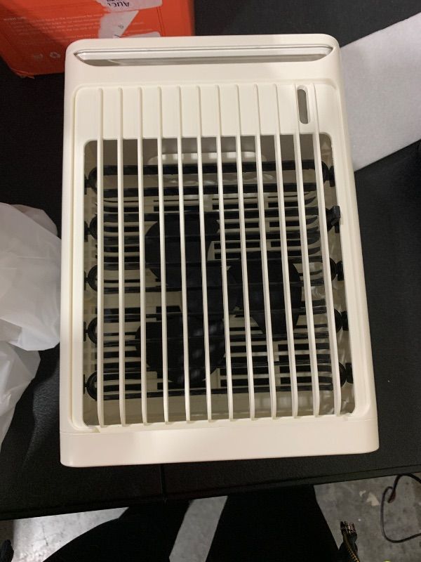 Photo 1 of Charger is missing ------------------------------------------------Portable Desktop Air Cooler - 680ml Tank, 5 Speeds & 7 Color Lights, USB-Powered, 8H Timer for Bedroom, Office and Camping                                                                  
