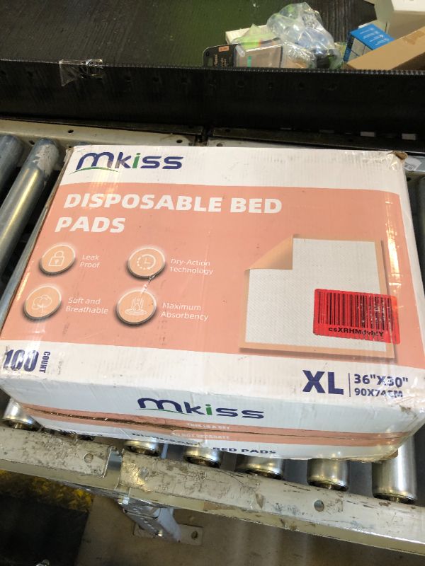 Photo 1 of MKISS Bed Pads Disposable [100 Count] Adult Incontinence Underpads 30" x 36" Heavy Duty Absorbent Pee Pad, XL Chucks Leakproof, Extra Large Puppy Training Pad, Waterproof Baby Changing Pad