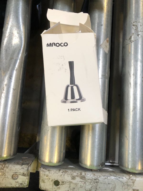Photo 1 of MROCO Loud Hand Bell, Silver Steel Hand Bells for Adults, Dinner Bells for Inside Classroom Bell, for Food Line, Alarm, Jingles, Ringing