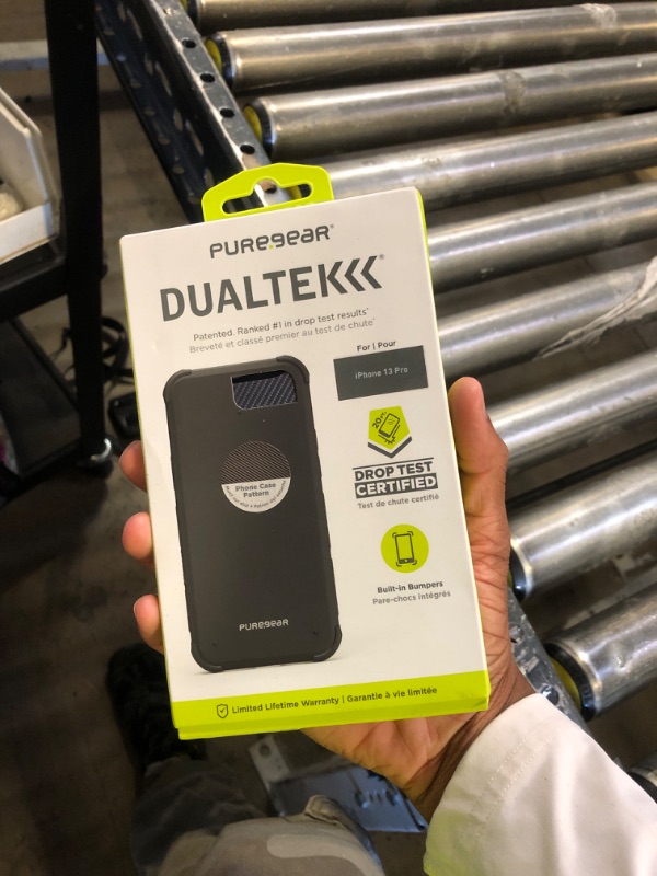 Photo 1 of PureGear DualTek for Apple iPhone 13 Pro Case Military Tested Military Grade Protection Shockproof Absorbent Heavy-Duty Bumper with Drop Test 20 ft Cover Rugged Cool Durable Black Carbon Fiber
