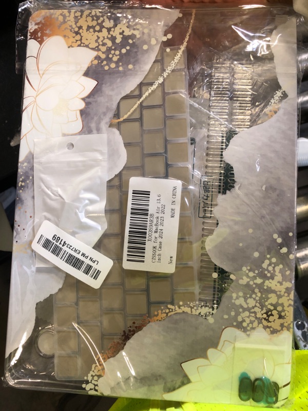 Photo 1 of CISSOOK for MacBook Air 13.6 inch Case 2025 2024 2023 2022 Release Model M3 A3113 M2 A2681, Lotus Hard Shell Case Keyboard Cover for MacBook Air 13 M2 M3 M4 Chip, Charming Painting