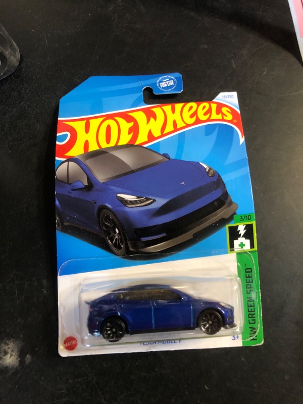 Photo 1 of Mattel Hot Wheels Tesla Model Y, HW Green Speed 3/10 [Blue] 15/250