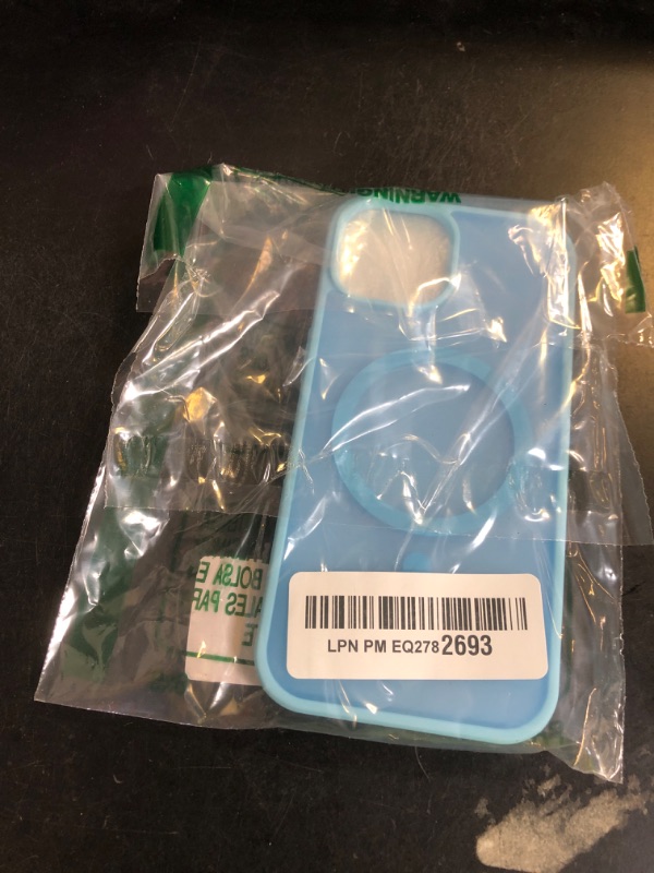 Photo 1 of SUPFINE Magnetic for iPhone 15 Case (Compatible with MagSafe) (Military Grade Drop Protection) Slim Translucent Matte Shockproof with Anti-Fingerprint Phone Case, Light Blue