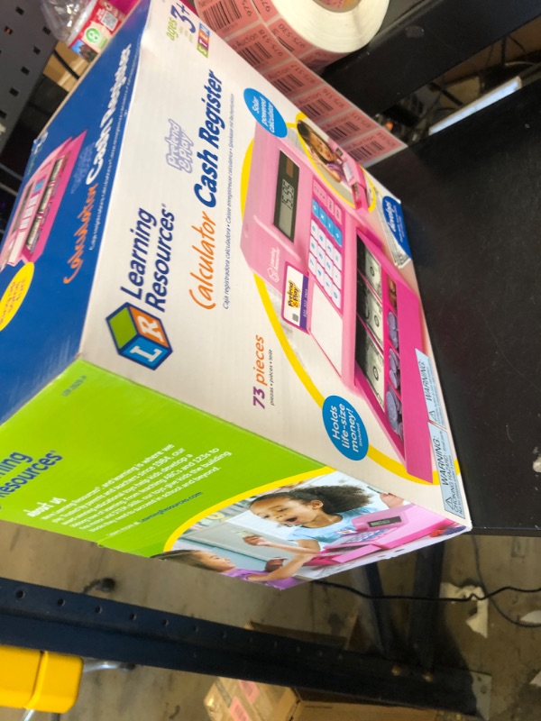 Photo 1 of Learning Resources Pretend & Play Calculator Cash Register Pink - 73 Pieces, Ages 3+, Cash Register for Kids, Play Money for Kids, Toddlers Toys, Toy Register, for Kids