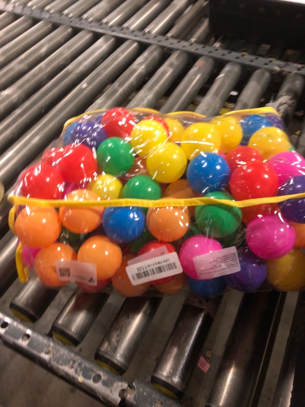 Photo 1 of Hovenlay Ball Pit Balls Phthalate Free BPA Free Crush Proof Plastic - 7 Bright Colors in Reusable Play Toys for Kids with Storage Bag