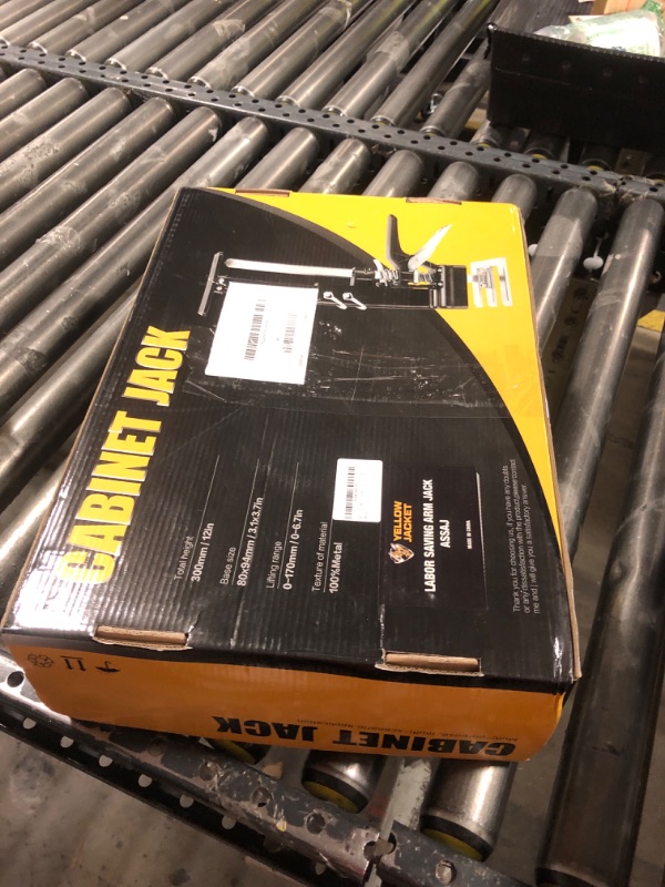 Photo 1 of YELLOW JACKET Cabinet Jacks 2 Pack for Installing Cabinets, Labor Saving Arm Jack with 360 LBS,0 to 23.4 inches, 3rd Hand Support System, Drywall Lift, Hand Lifting Jack Tool