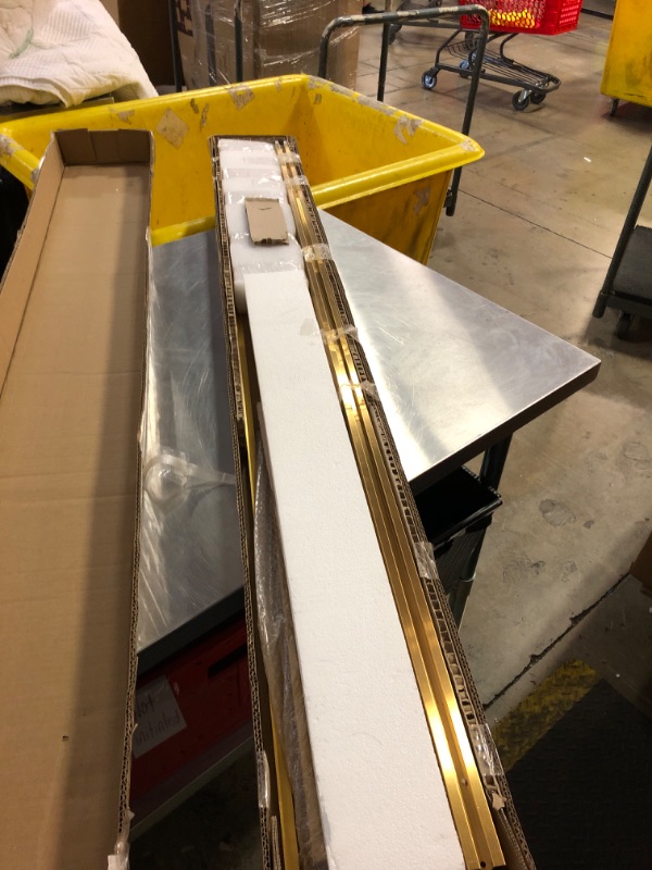 Photo 1 of *partial set, frame only* ________Aidek Shower Door, 56-60" W x 76" H Semi Frameless Double Sliding Shower Door, Soft-Close, 3/8" (10mm) Thick SGCC Clear Tempered Glass Door, Brushed Gold