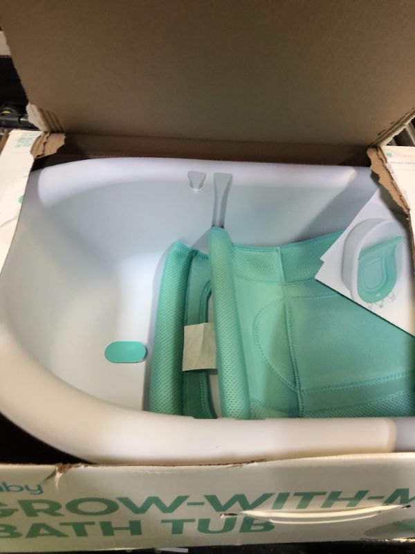 Photo 1 of Frida Baby 4-in-1 Grow-with-Me Baby Bathtub, Baby Tub for Newborns to Toddler with Removable Bath Seat & Backrest for Bath Support in Tub