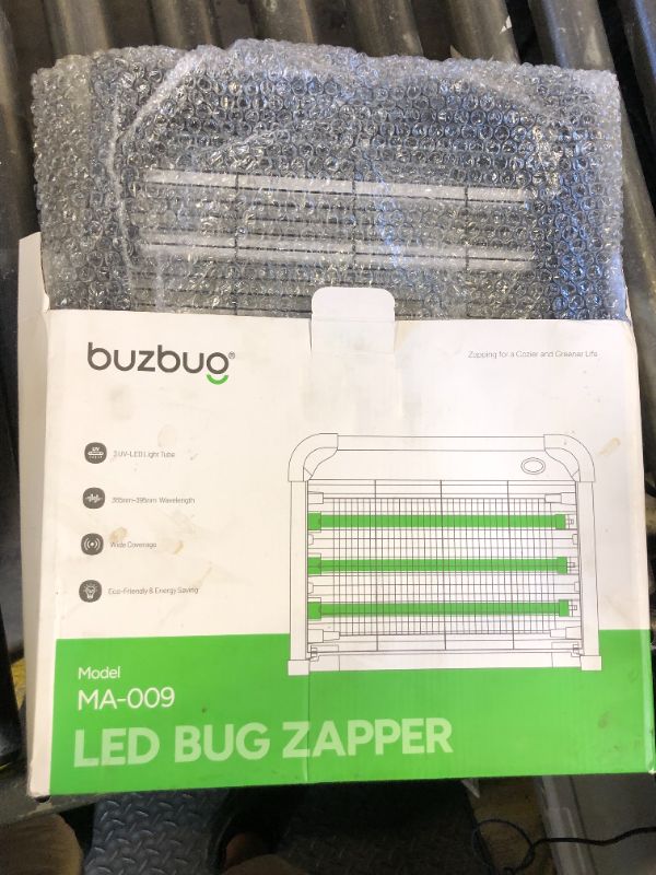 Photo 1 of Buzbug LED Bug Zapper Indoor, 10 Years Lifespan 3 Lamps Sustainable Less Power, 3800V Powerful Electric Mosquito Zapper,Fruit Fly Mosquito Moth Gnat Trap, Killer, Zapper -MA009 (All Black)