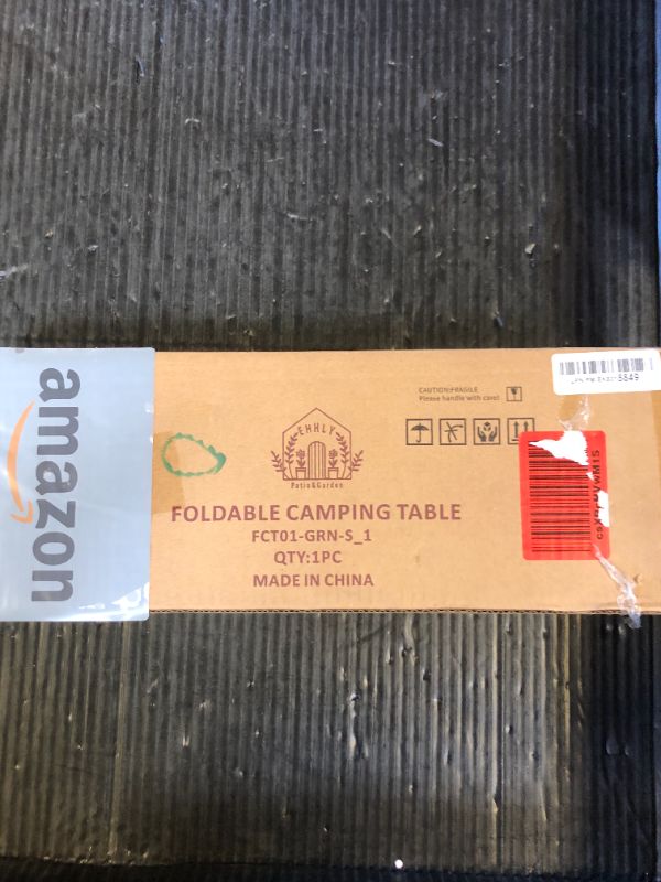 Photo 1 of EHHLY Portable Folding Camping Table, Small Compact Aluminum Beach Picnic Table, Lightweight Collapsible Outdoor Camp Tables That Folds & Rolls Up, Beach Gear Essentials Camp Accessories, Sylvan Green