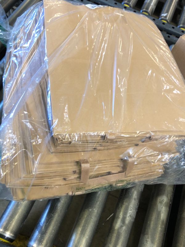 Photo 1 of OUTUXED 120pcs Paper Grocery Bags 12x7x14in Brown Large Kraft Paper Bags with Handles Bulk for Grocery, Shopping, Retail, Small Business, Birthday Wedding Party Favor, Merchandise