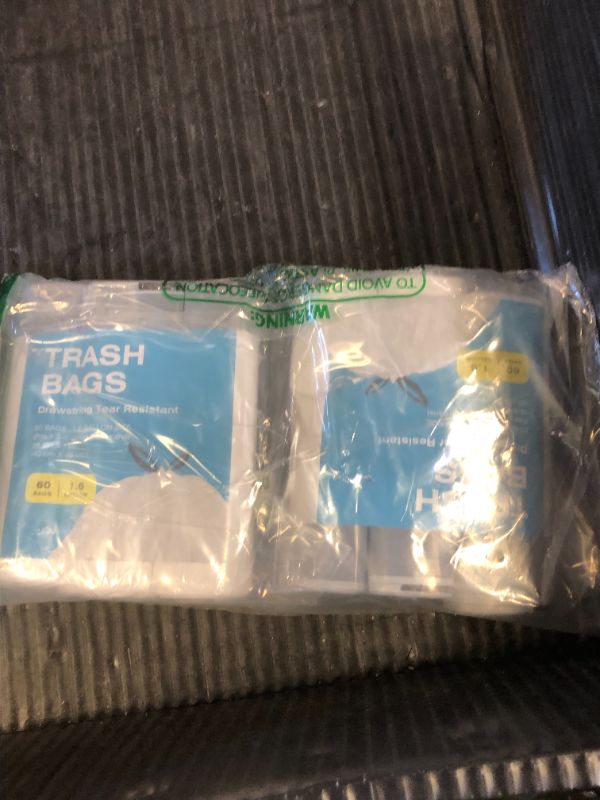 Photo 1 of 120 Counts 1.6 Gallon Mini Drawstring Trash Bags, Small Garbage Bags by KSSKSS, Code a fit 4.5-8 Liter, 1.2-2 Gal, White Trash Bin Liners for Home Office Kitchen Bathroom Bedroom