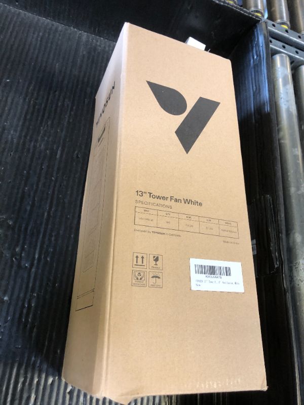 Photo 1 of VIVOSUN 13'' Tower Fan, Bladeless Desk Fan with 3 Speeds and 70° Oscillation, Portable and Compact, Quiet Cooling Fan for Home and Office, White
